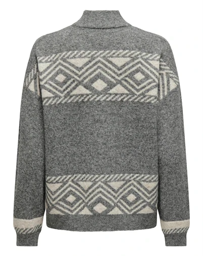 Only - OnlVictoria Pullover Strik - Medium Grey Melange